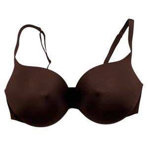 SKIMS Ultimate Nipple Push Up Bra Womens 36D Brown Padded Underwire BA-PLG-9068